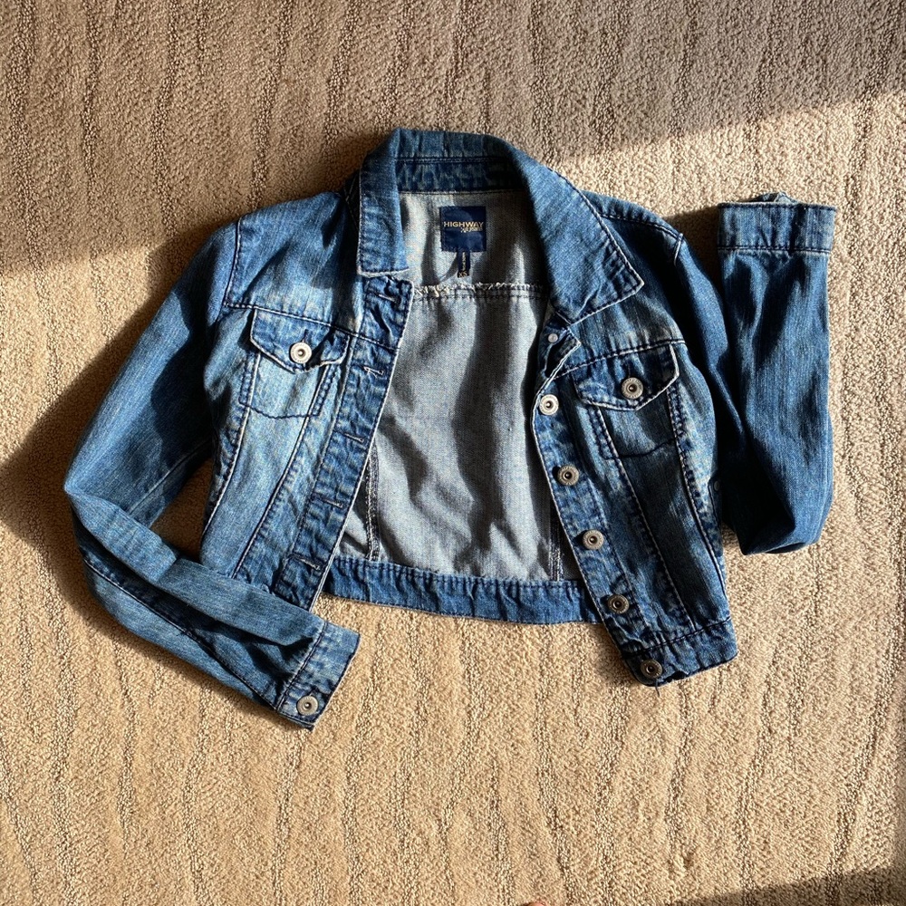 ADORABLE retro cropped denim jacket - XS